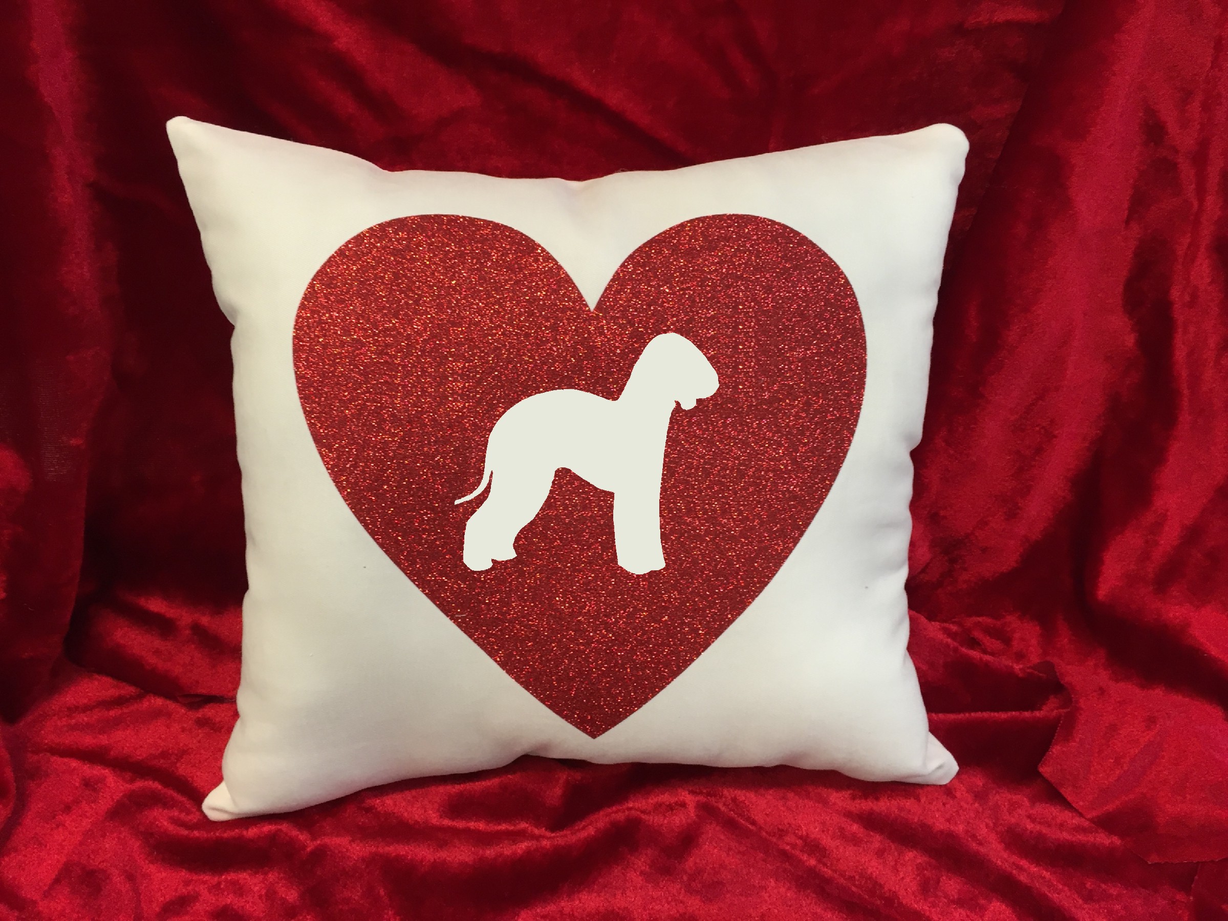Dogs - Throw Pillow - Bedlington Terrier